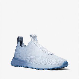 Michael Kors Bodie Logo Tape Ombré Mesh Slip-On Trainer - Pale Blue - Size 10